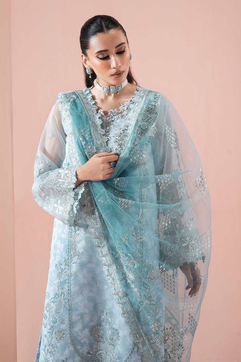 Ramsha | Rangeen Organza | PS-108 - Luxury Dress - available at Maria Faisal in UK and USA.
