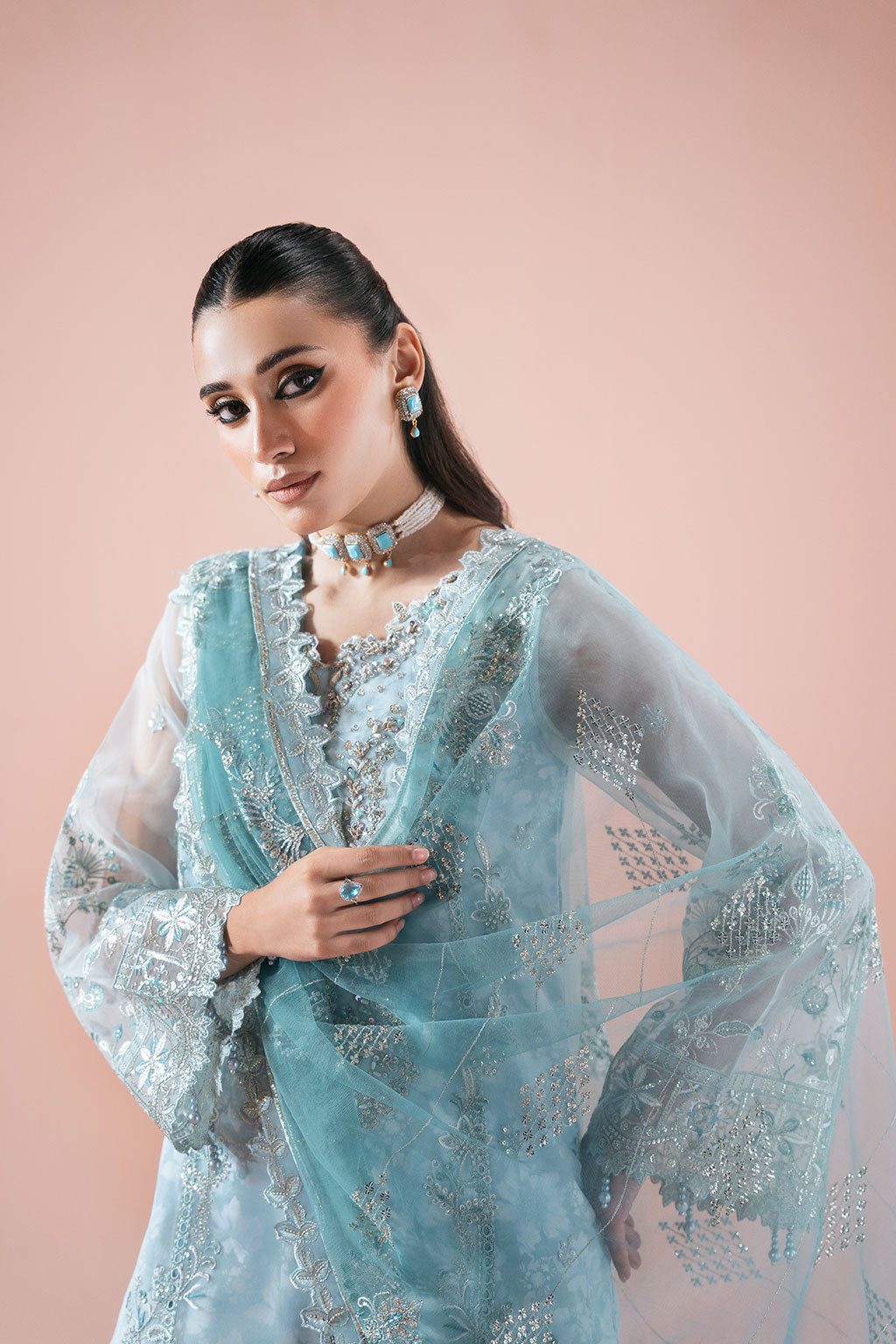 Ramsha | Rangeen Organza | PS-108 - Luxury Dress - available at Maria Faisal in UK and USA.