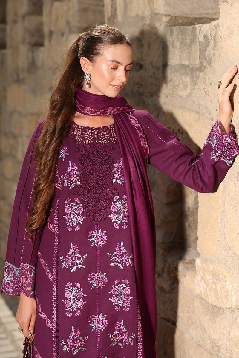 Rangrasiya | Carnation Luxury Shawl Edit | Affogato - Casual Wear - available at Maria Faisal in UK and USA