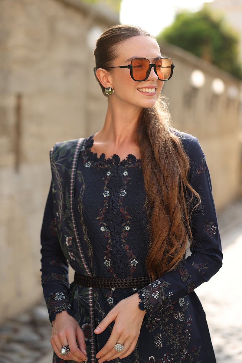 Rangrasiya | Carnation Luxury Shawl Edit | Americano - Casual Wear - available at Maria Faisal in UK and USA