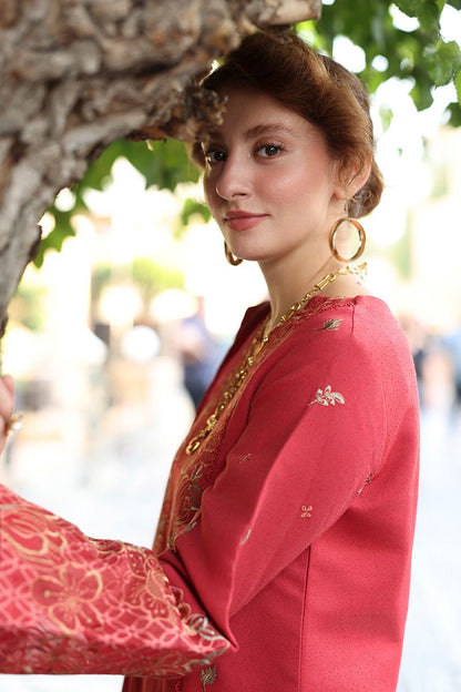 Rangrasiya | Carnation Luxury Shawl Edit | Cold Brew - Casual Wear - available at Maria Faisal in UK and USA