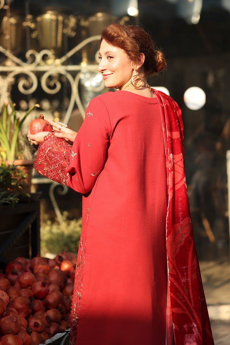Rangrasiya | Carnation Luxury Shawl Edit | Cold Brew - Casual Wear - available at Maria Faisal in UK and USA