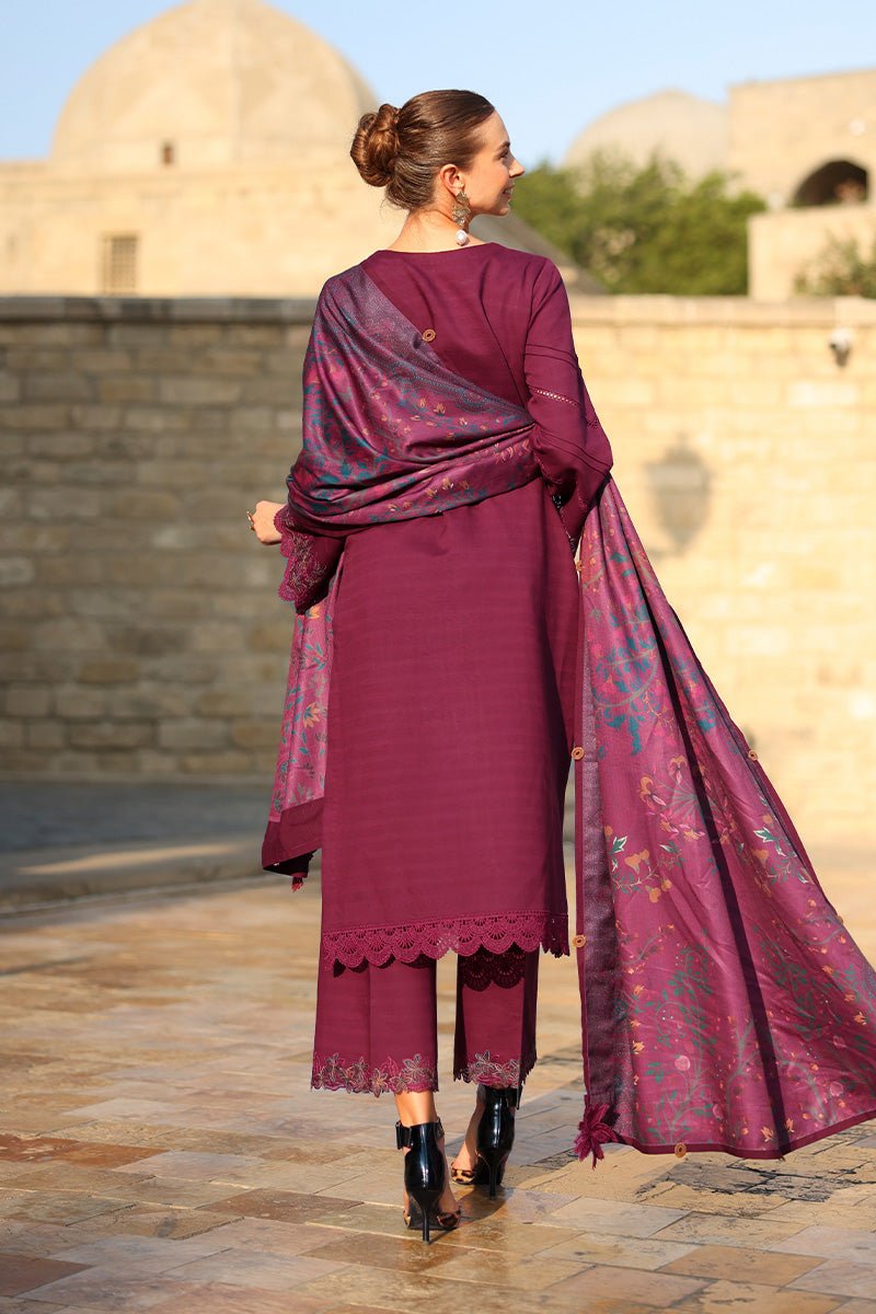 Rangrasiya | Carnation Luxury Shawl Edit | Espresso - Casual Wear - available at Maria Faisal in UK and USA