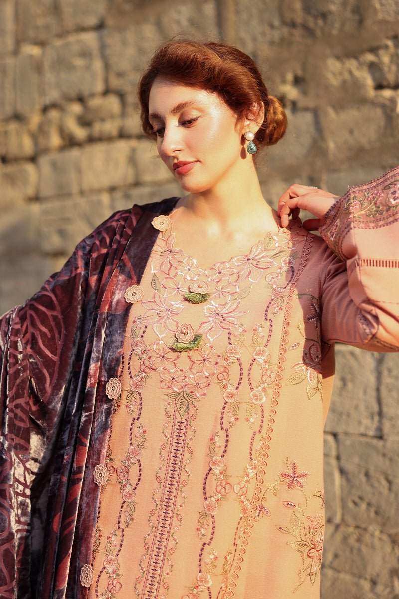 Rangrasiya | Carnation Luxury Shawl Edit | Latte - Casual Wear - available at Maria Faisal in UK and USA