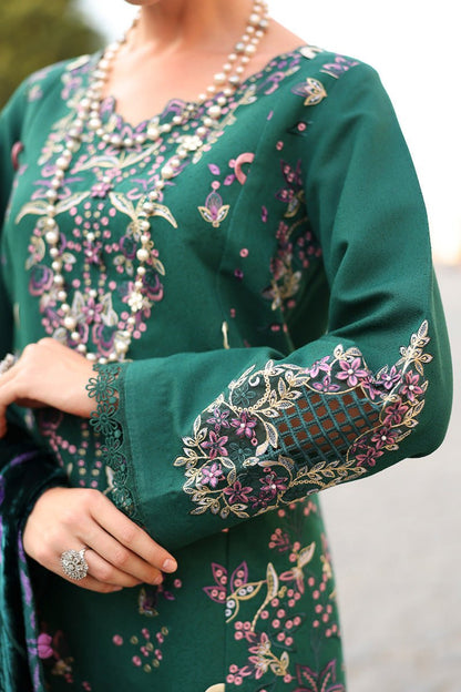 Rangrasiya | Carnation Luxury Shawl Edit | Matcha - Casual Wear - available at Maria Faisal in UK and USA