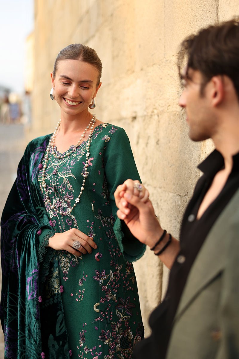 Rangrasiya | Carnation Luxury Shawl Edit | Matcha - Casual Wear - available at Maria Faisal in UK and USA