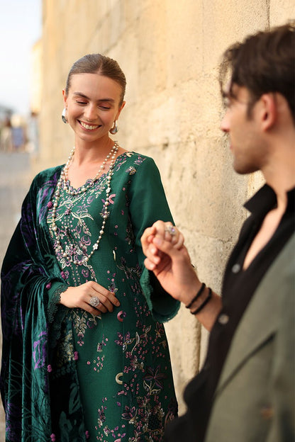 Rangrasiya | Carnation Luxury Shawl Edit | Matcha - Casual Wear - available at Maria Faisal in UK and USA