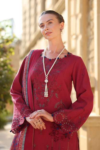 Rangrasiya | Carnation Luxury Shawl Edit | Mocha - Casual Wear - available at Maria Faisal in UK and USA