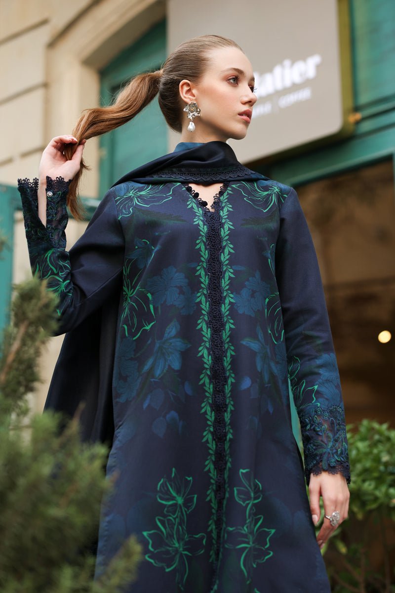 Rangrasiya | Lifestyle Winter Edit 25 | Midnight - Casual Dress - available at Maria Faisal in UK and USA.