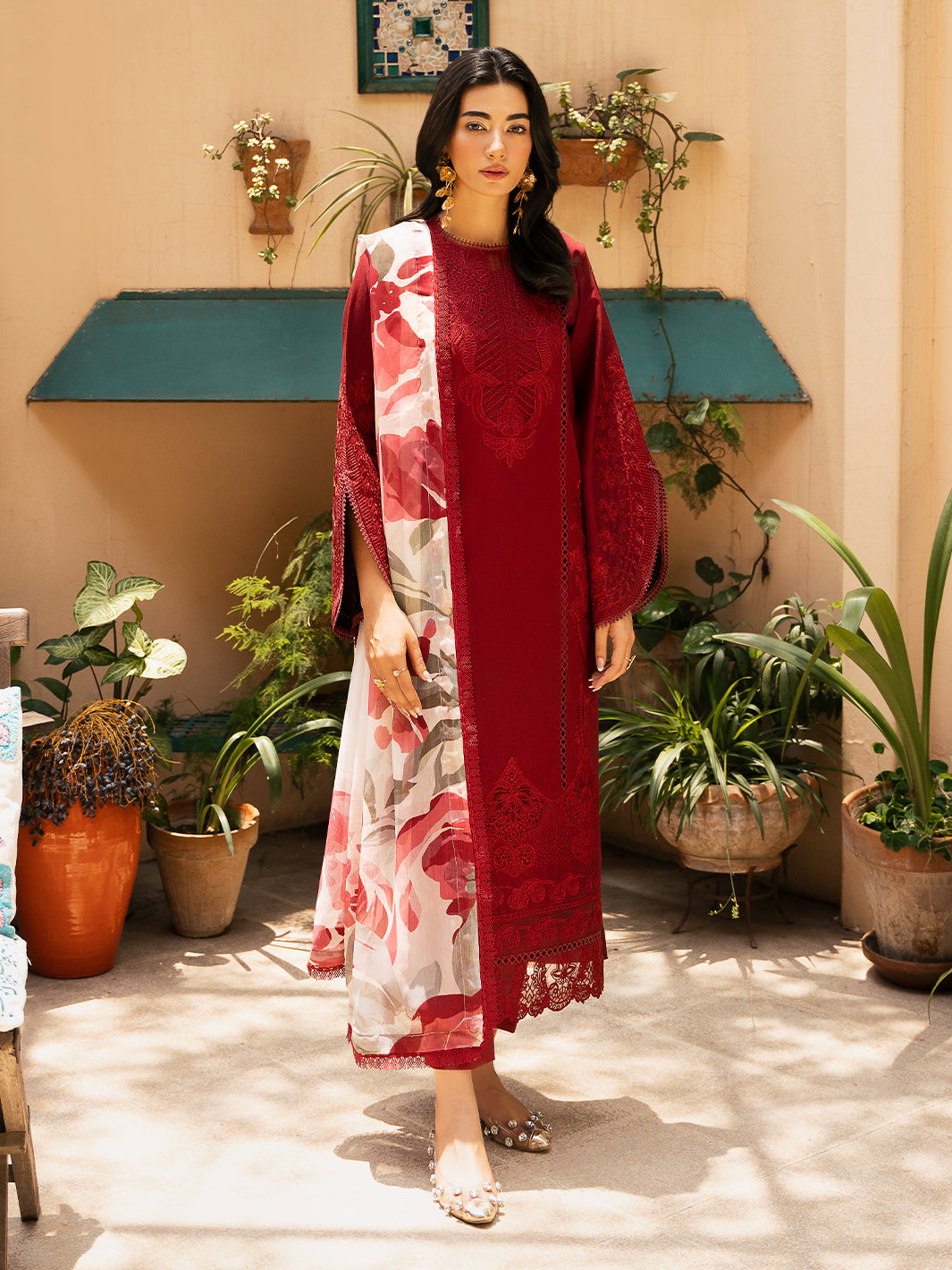 Izel | Dastak Luxury Lawn | REET - Ladies Clothes 