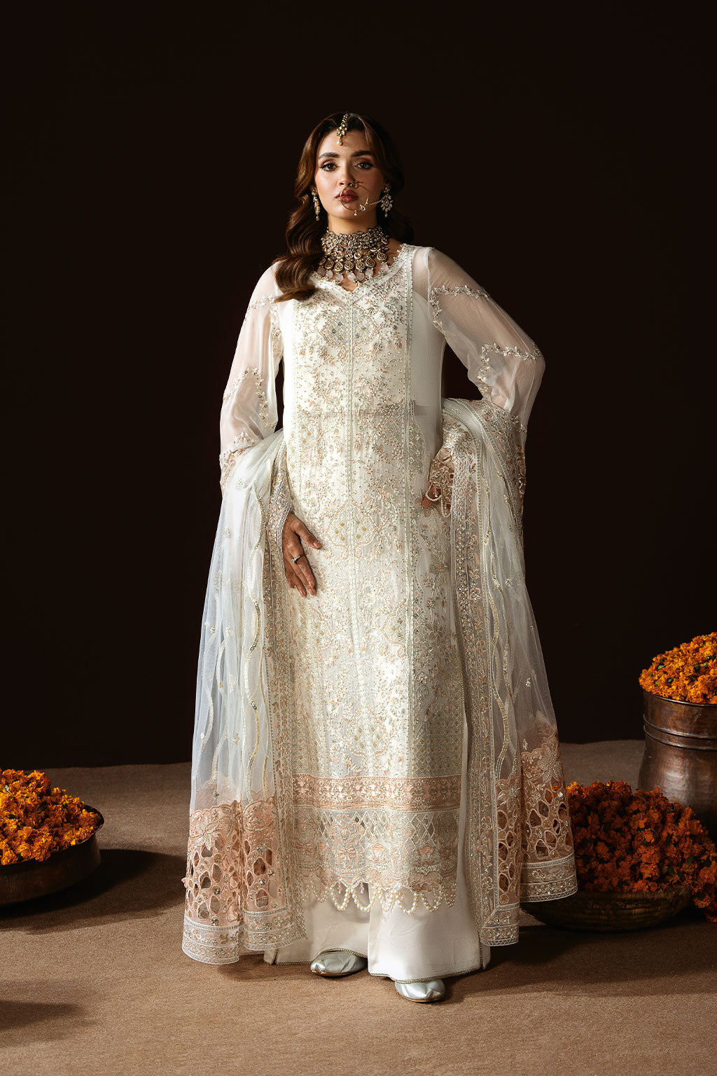 Ramsha | Dastak Luxury Chiffon Collection | Q-204 - Ladies Clothes - Maria Faisal