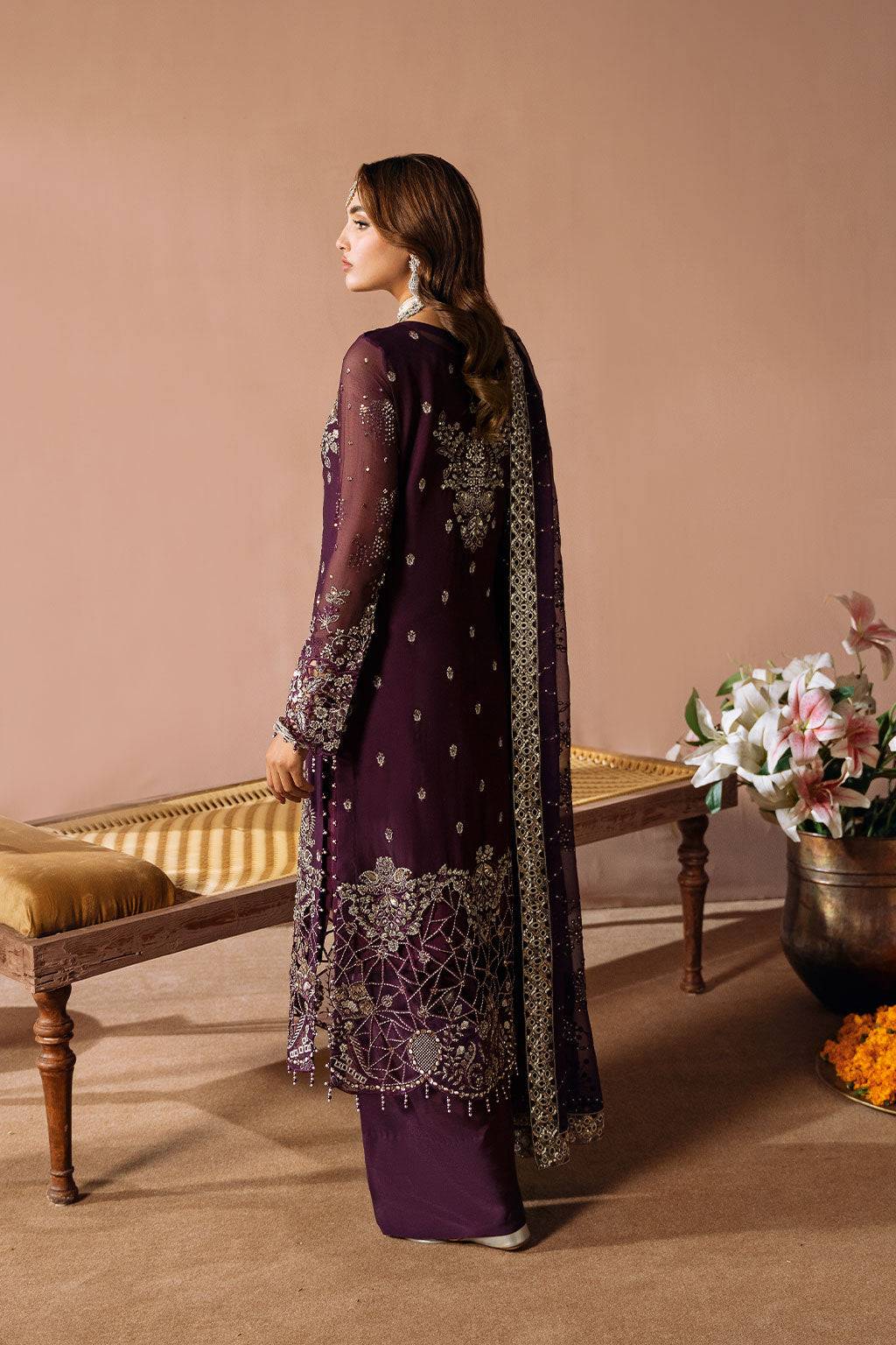 Ramsha | Dastak Luxury Chiffon Collection | Q-208 by Maria Faisal - Registered Vendor of : Ramsha - type : Ladies Clothes - 100% original wedding dresses