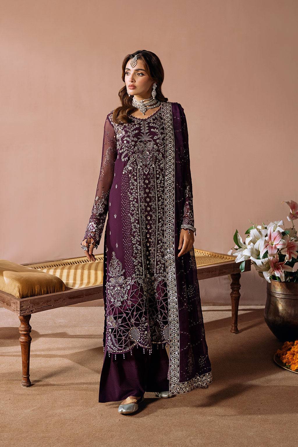Ramsha | Dastak Luxury Chiffon Collection | Q-208 by Maria Faisal - Registered Vendor of : Ramsha - type : Ladies Clothes - 100% original wedding dresses