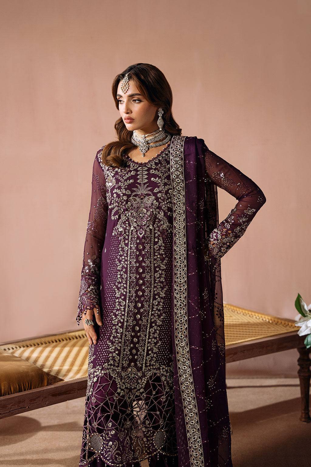 Ramsha | Dastak Luxury Chiffon Collection | Q-208 by Maria Faisal - Registered Vendor of : Ramsha - type : Ladies Clothes - 100% original wedding dresses