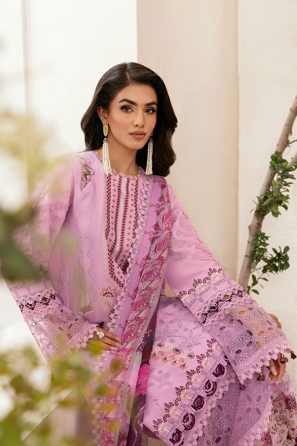 Ramsha | Ghazal Luxury Lawn | G-405 - Luxury Dress - available at Maria Faisal in UK and USA.