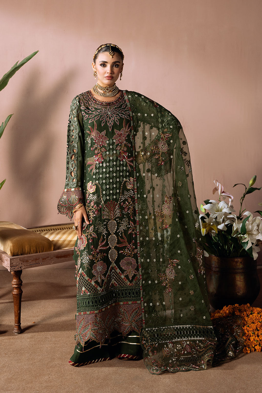 Ramsha | Dastak Luxury Chiffon Collection | Q-201 - Ladies Clothes - Maria Faisal