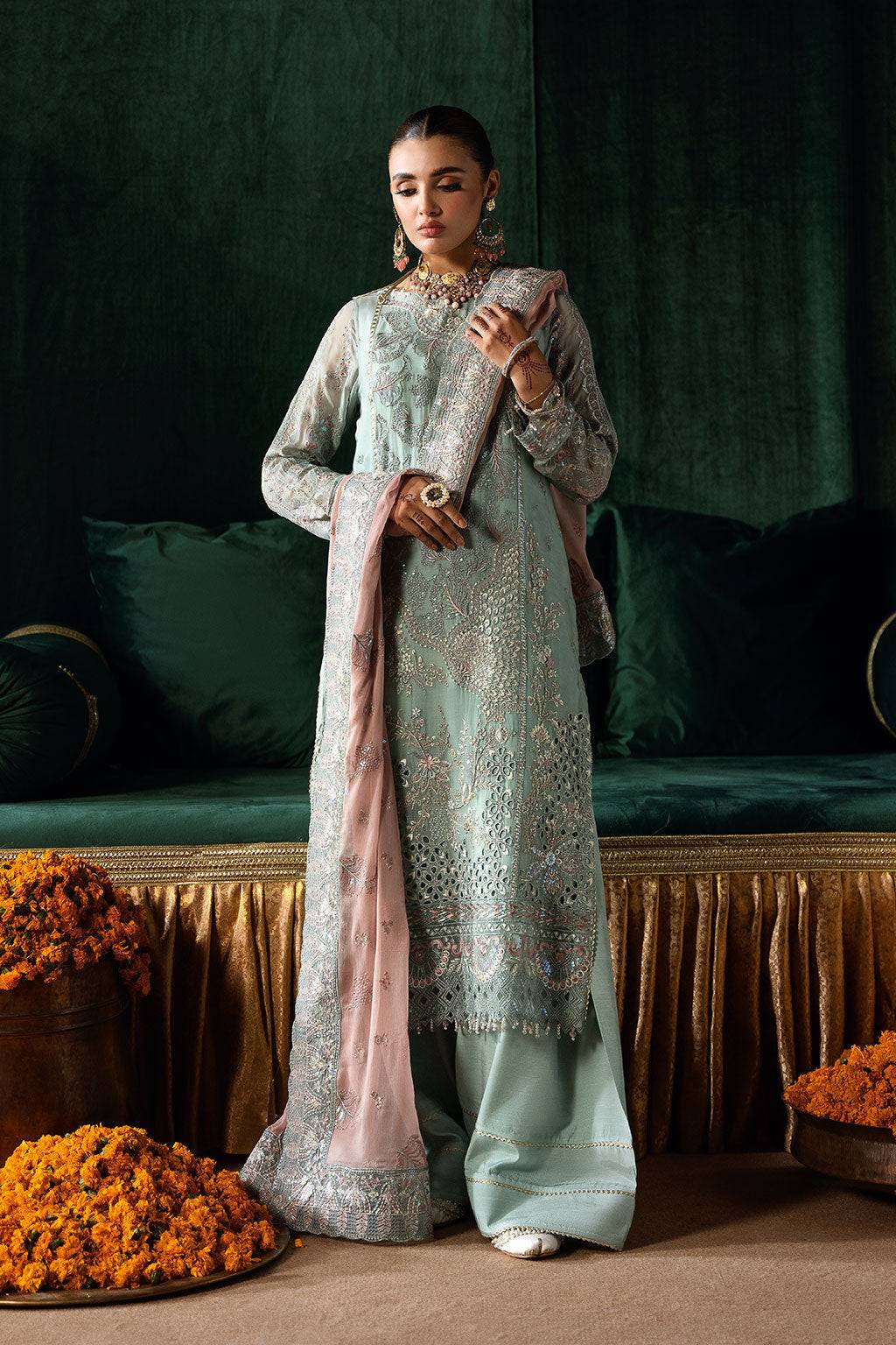 Ramsha | Dastak Luxury Chiffon Collection | Q-206 by Maria Faisal - Registered Vendor of : Ramsha - type : Ladies Clothes - 100% original wedding dresses