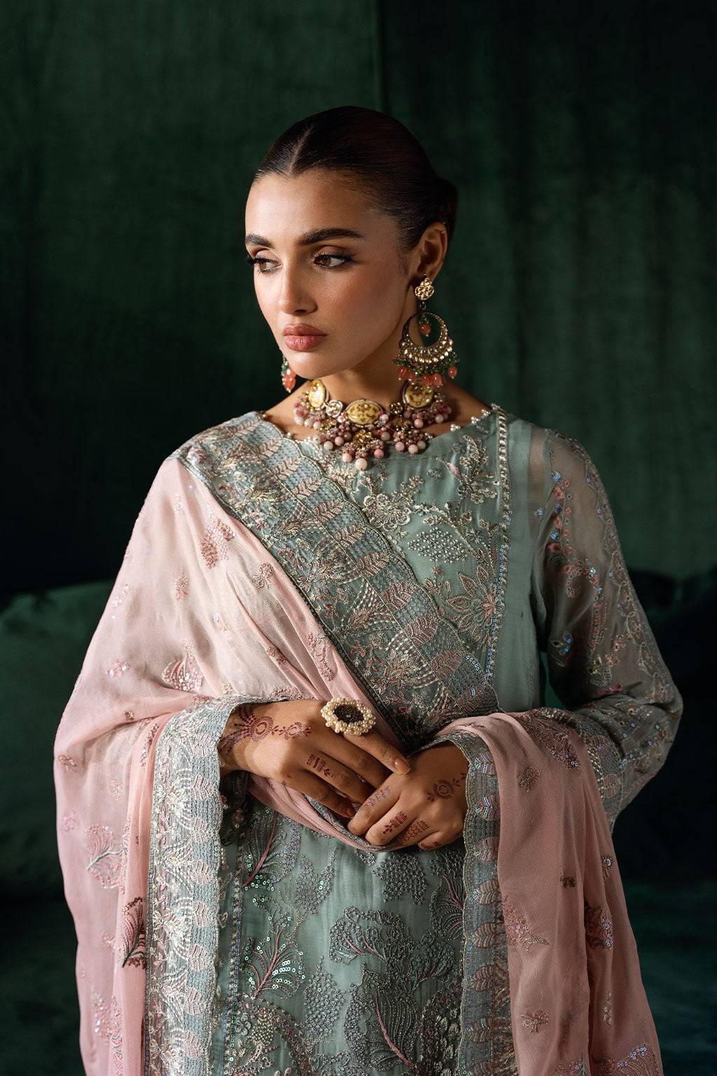Ramsha | Dastak Luxury Chiffon Collection | Q-206 by Maria Faisal - Registered Vendor of : Ramsha - type : Ladies Clothes - 100% original wedding dresses