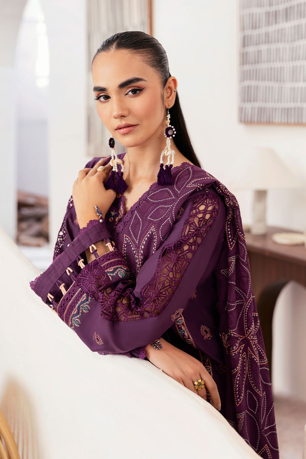 Ramsha | Ghazal Luxury Lawn | G-408 - Luxury Dress - available at Maria Faisal in UK and USA.