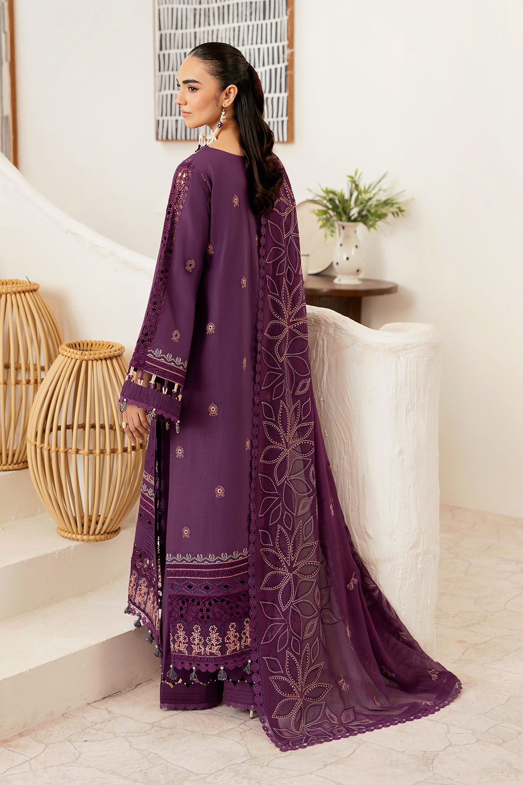 Ramsha | Ghazal Luxury Lawn | G-408 - Luxury Dress - available at Maria Faisal in UK and USA.