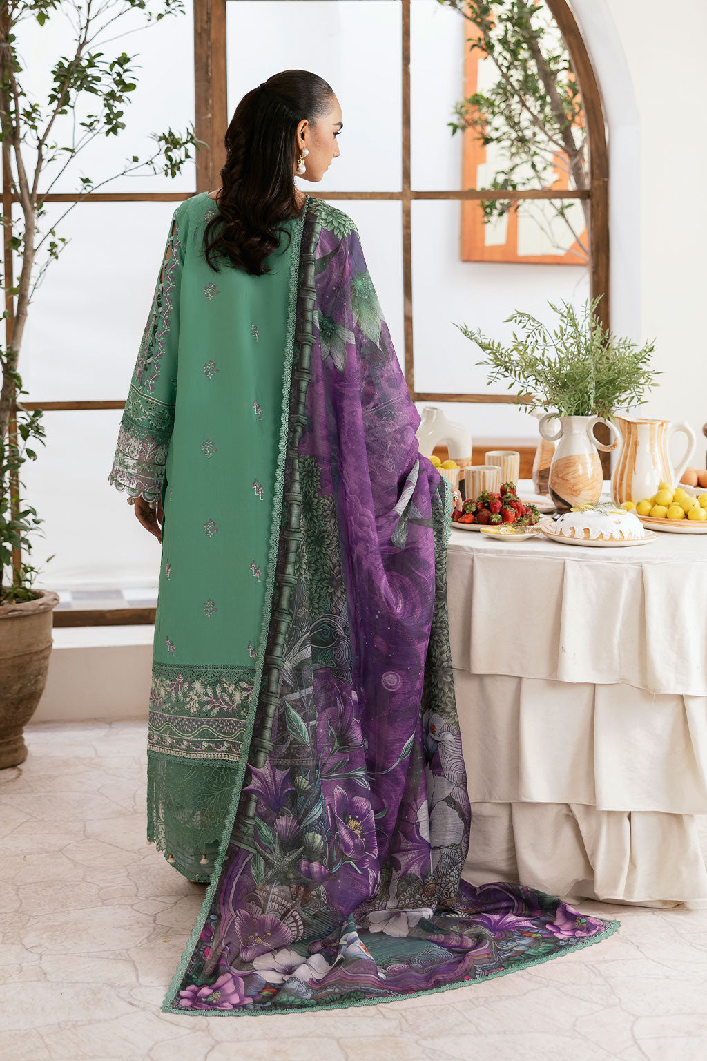 Ramsha | Ghazal Luxury Lawn | G-404 - Luxury Dress - available at Maria Faisal in UK and USA.