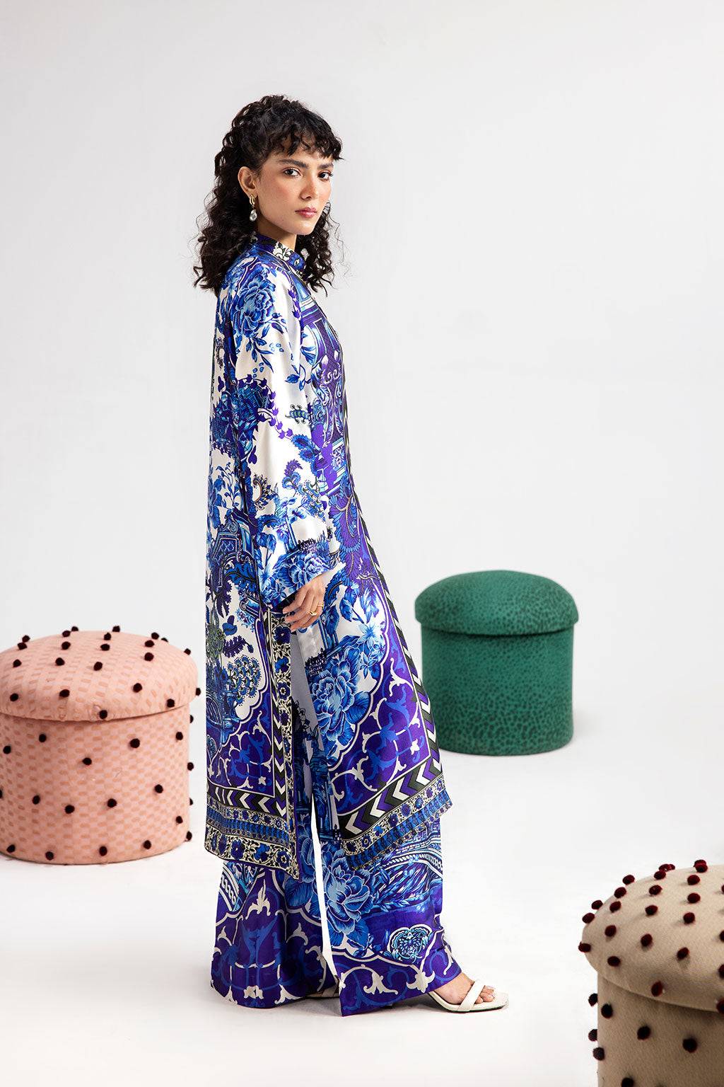 Afsanah | The Print Edit | ORCHE BLOOM (extended shirt) AP-112 by Maria Faisal - Registered Vendor of : Afsanah - type : Ladies Clothes - 100% original wedding dresses