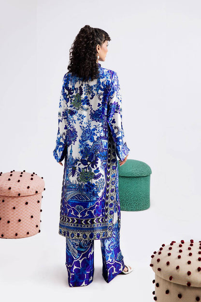 Afsanah | The Print Edit | ORCHE BLOOM (extended shirt) AP-112 by Maria Faisal - Registered Vendor of : Afsanah - type : Ladies Clothes - 100% original wedding dresses