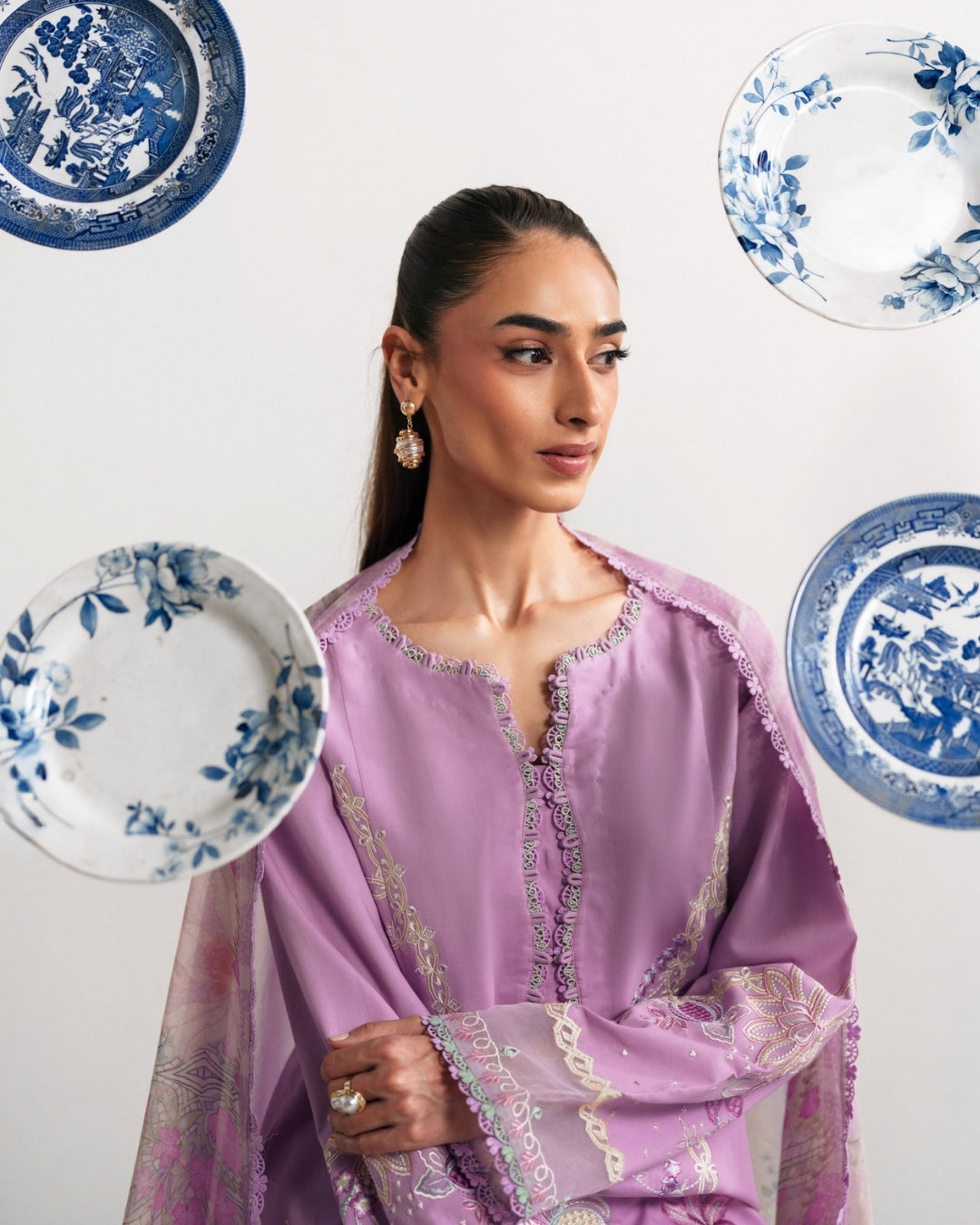 Neeshay | Whispers of Summer Luxury Lawn | EVIE - Luxury Dress - available at Maria Faisal in UK and USA.