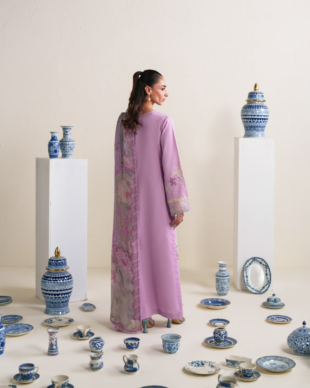 Neeshay | Whispers of Summer Luxury Lawn | EVIE - Luxury Dress - available at Maria Faisal in UK and USA.
