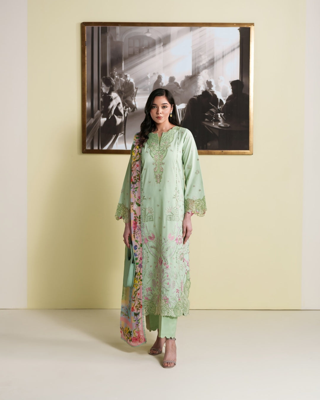 Neeshay | Whispers of Summer Luxury Lawn | INEZ - Luxury Dress - available at Maria Faisal in UK and USA.