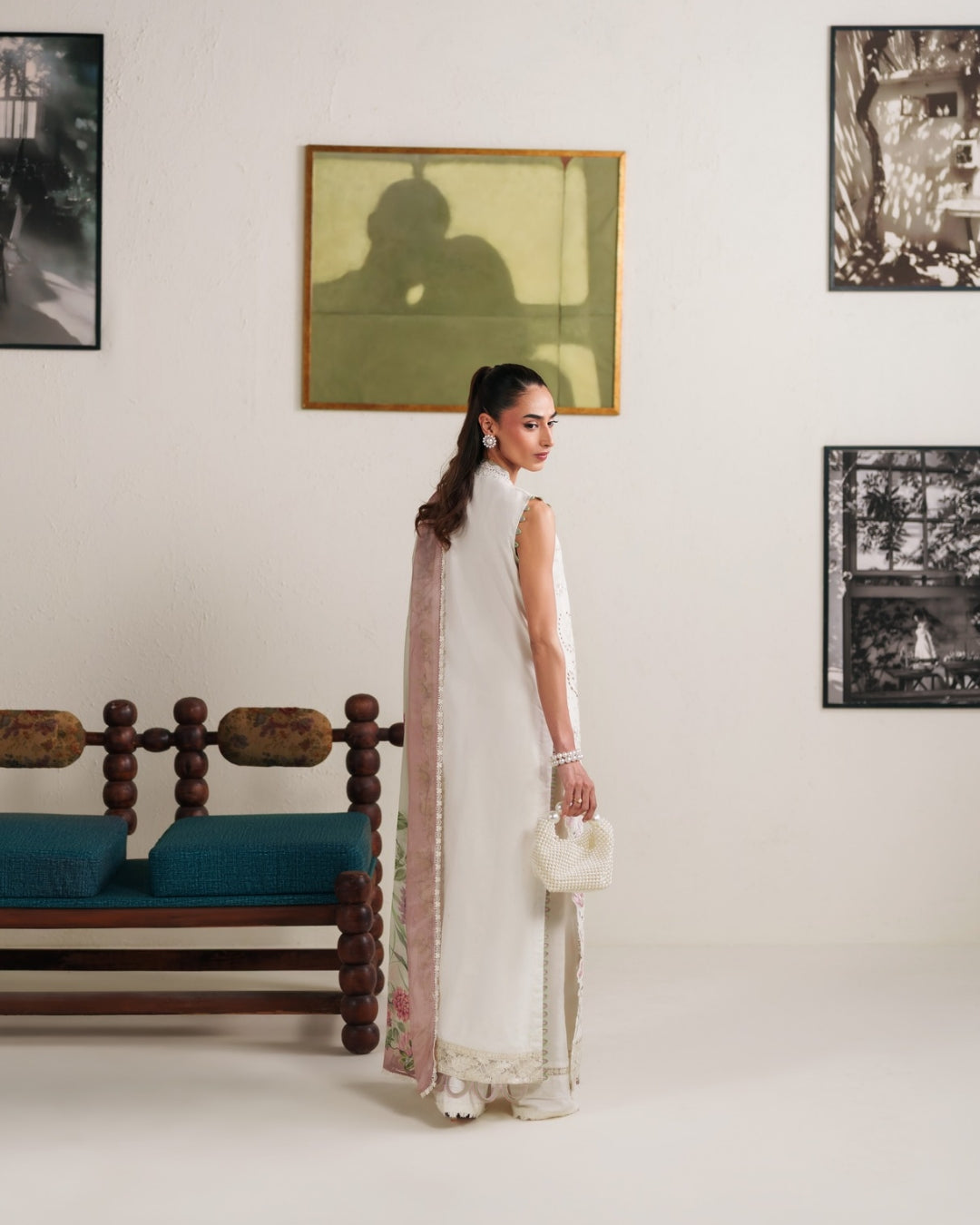 Neeshay | Whispers of Summer Luxury Lawn | IRIS - Luxury Dress - available at Maria Faisal in UK and USA.