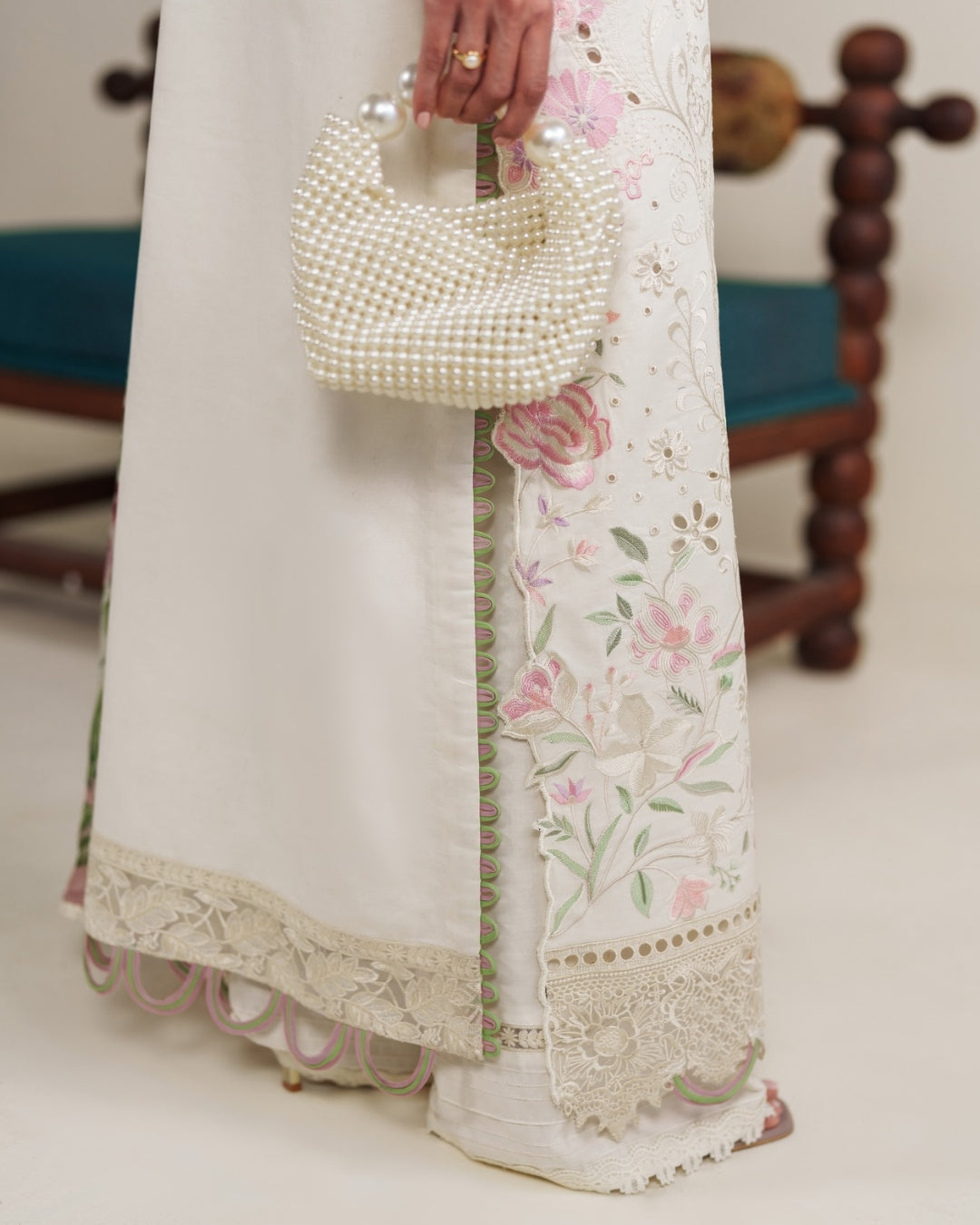Neeshay | Whispers of Summer Luxury Lawn | IRIS - Luxury Dress - available at Maria Faisal in UK and USA.