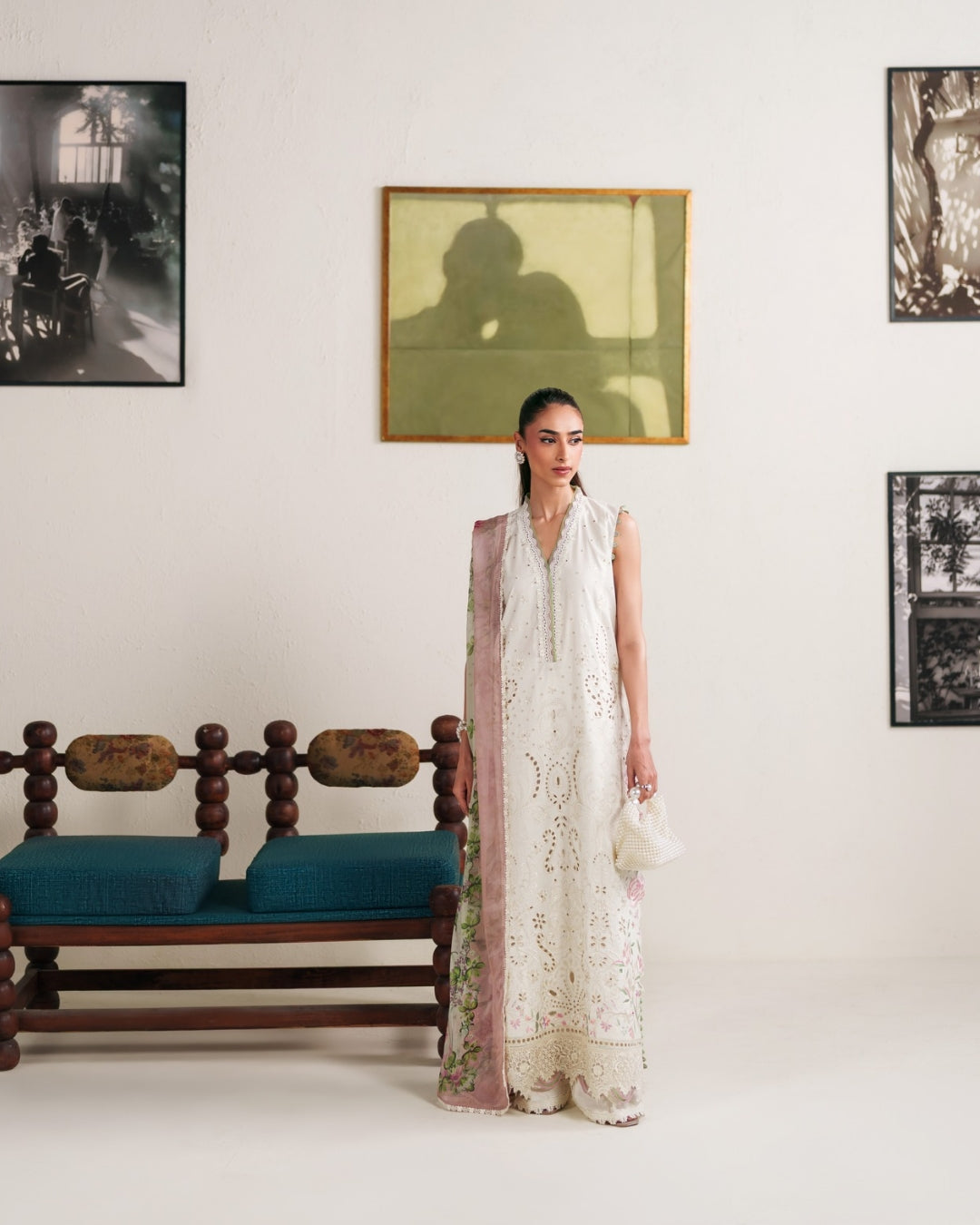 Neeshay | Whispers of Summer Luxury Lawn | IRIS - Luxury Dress - available at Maria Faisal in UK and USA.