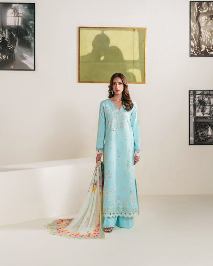Neeshay | Whispers of Summer Luxury Lawn | SYLVIA - Luxury Dress - available at Maria Faisal in UK and USA.
