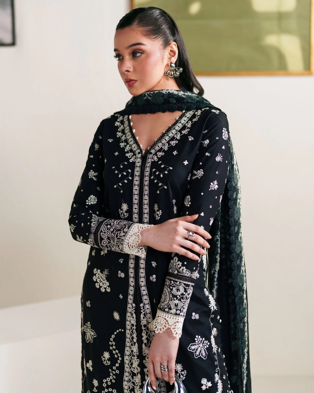 Neeshay | Whispers of Summer Luxury Lawn | MAEVE - Luxury Dress - available at Maria Faisal in UK and USA.