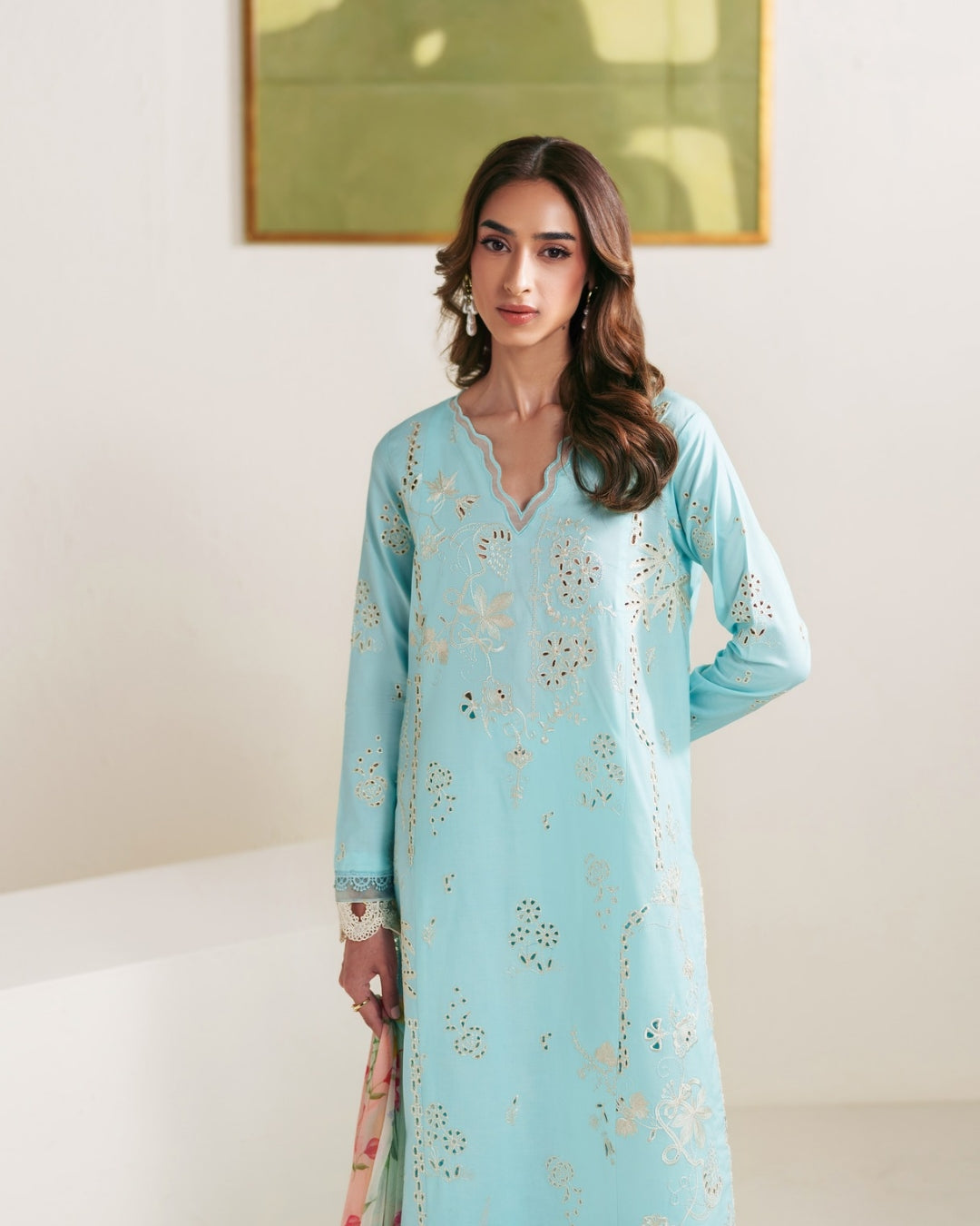 Neeshay | Whispers of Summer Luxury Lawn | SYLVIA - Luxury Dress - available at Maria Faisal in UK and USA.
