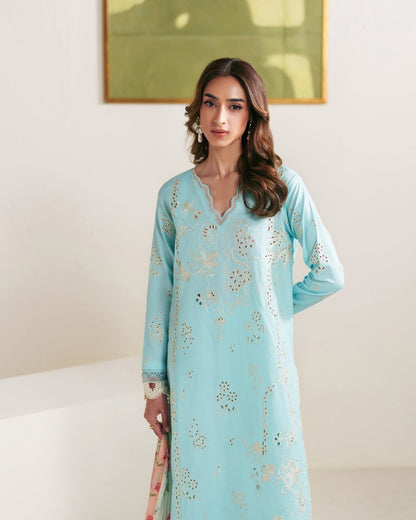 Neeshay | Whispers of Summer Luxury Lawn | SYLVIA - Luxury Dress - available at Maria Faisal in UK and USA.
