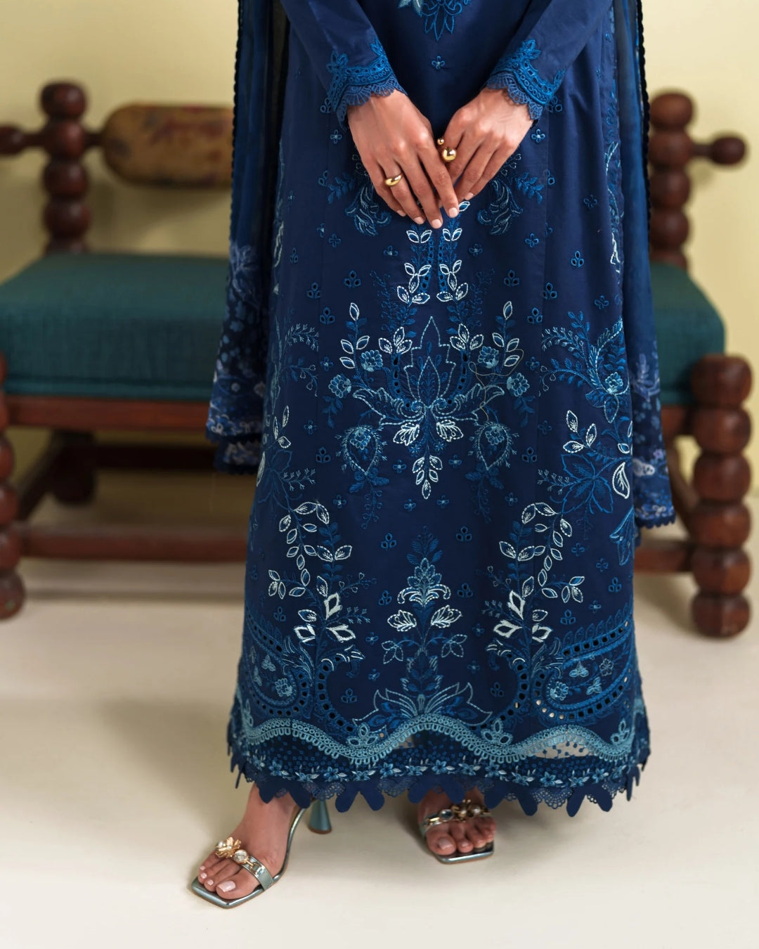 Neeshay | Whispers of Summer Luxury Lawn | LAYLA - Luxury Dress - available at Maria Faisal in UK and USA.