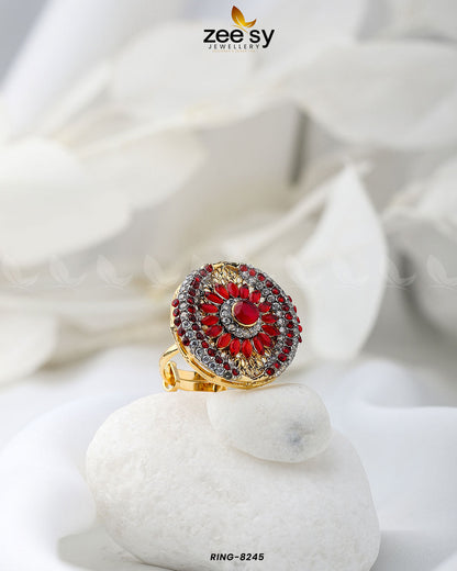 Zircon Cluster Ring-8245 - Rings 