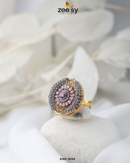 Zircon Cluster Ring-8245 - Rings 