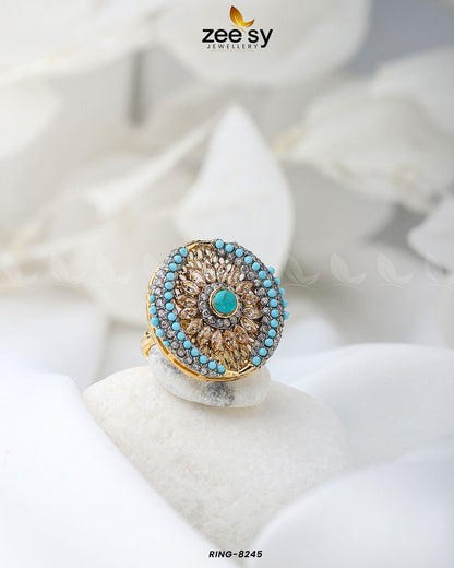 Zircon Cluster Ring-8245 - Rings 