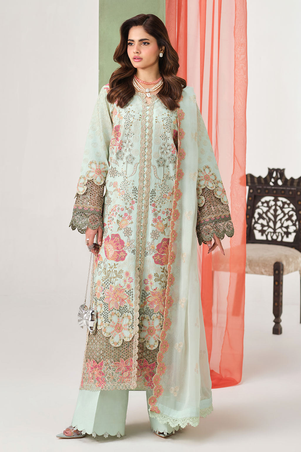 Ramsha | Riwayat Lawn Collection | Y-1505 - Luxury Dress - available at Maria Faisal in UK and USA.