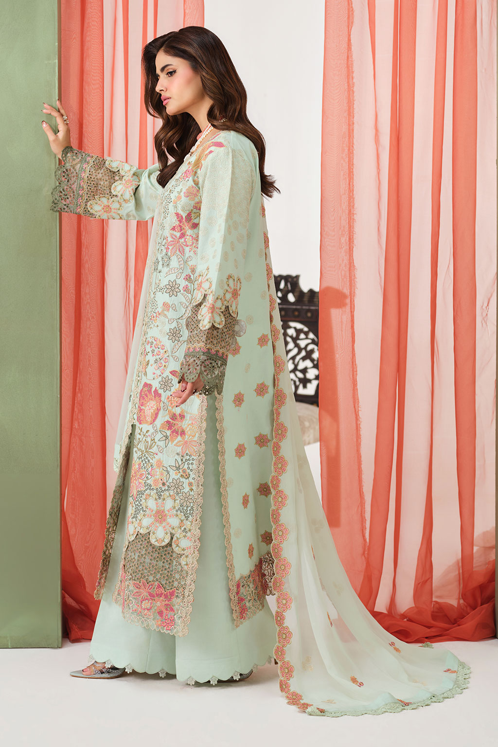 Ramsha | Riwayat Lawn Collection | Y-1505 - Luxury Dress - available at Maria Faisal in UK and USA.