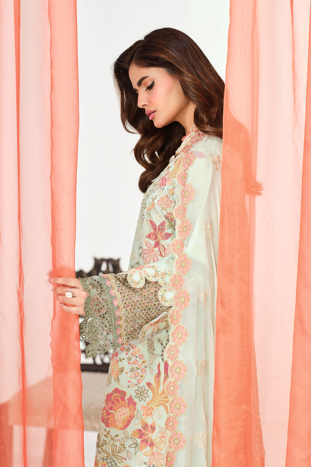 Ramsha | Riwayat Lawn Collection | Y-1505 - Luxury Dress - available at Maria Faisal in UK and USA.