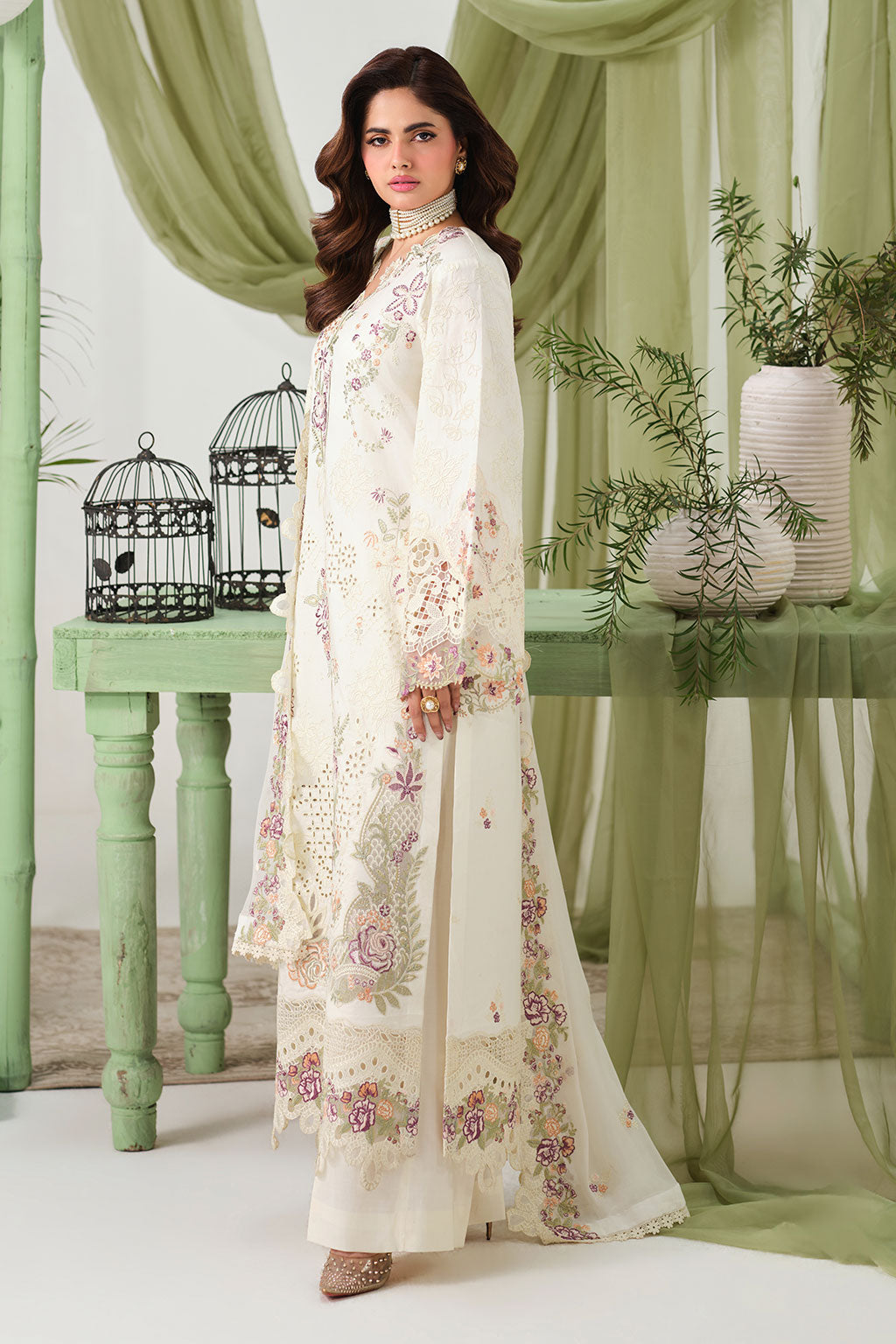 Ramsha | Riwayat Lawn Collection | Y-1501 - Luxury Dress - available at Maria Faisal in UK and USA.