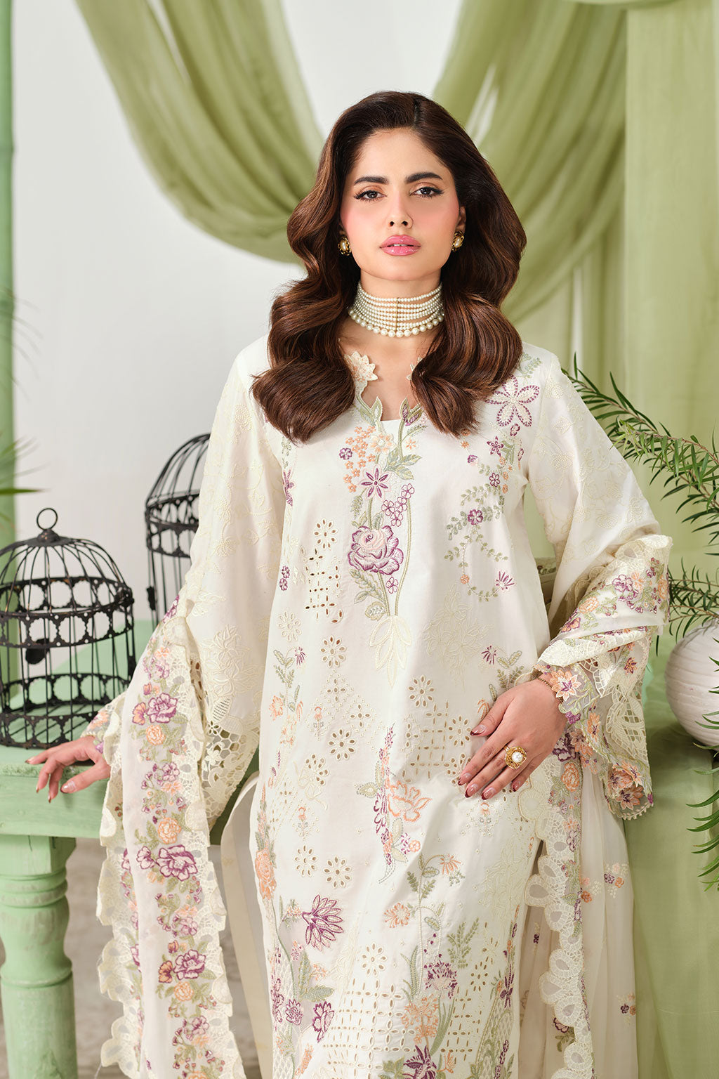 Ramsha | Riwayat Lawn Collection | Y-1501 - Luxury Dress - available at Maria Faisal in UK and USA.