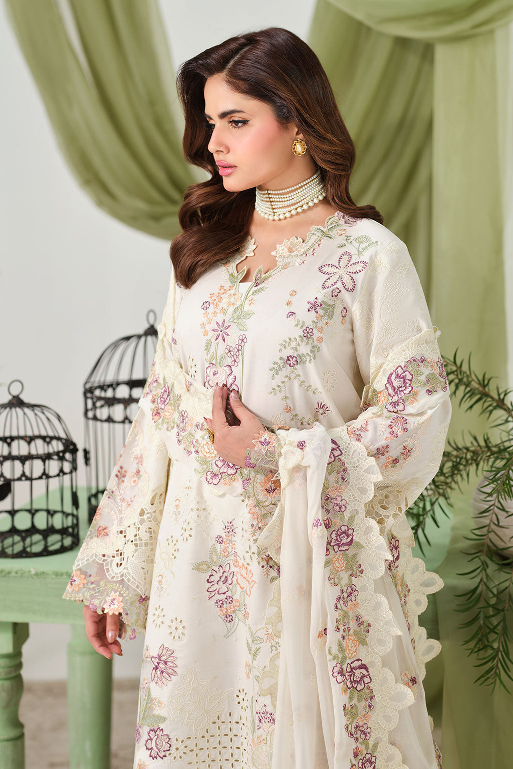 Ramsha | Riwayat Lawn Collection | Y-1501 - Luxury Dress - available at Maria Faisal in UK and USA.