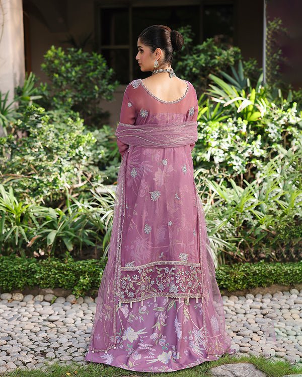 Roheenaz | Aangan Chiffon Collection 25 | Arooj - is Purple dress from Roheenaz - Ladies Clothes - Maria Faisal