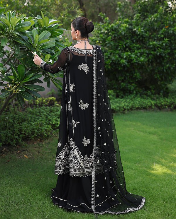 Roheenaz | Aangan Chiffon Collection 25 | Zyrah - is Black dress from Roheenaz - Ladies Clothes - Maria Faisal