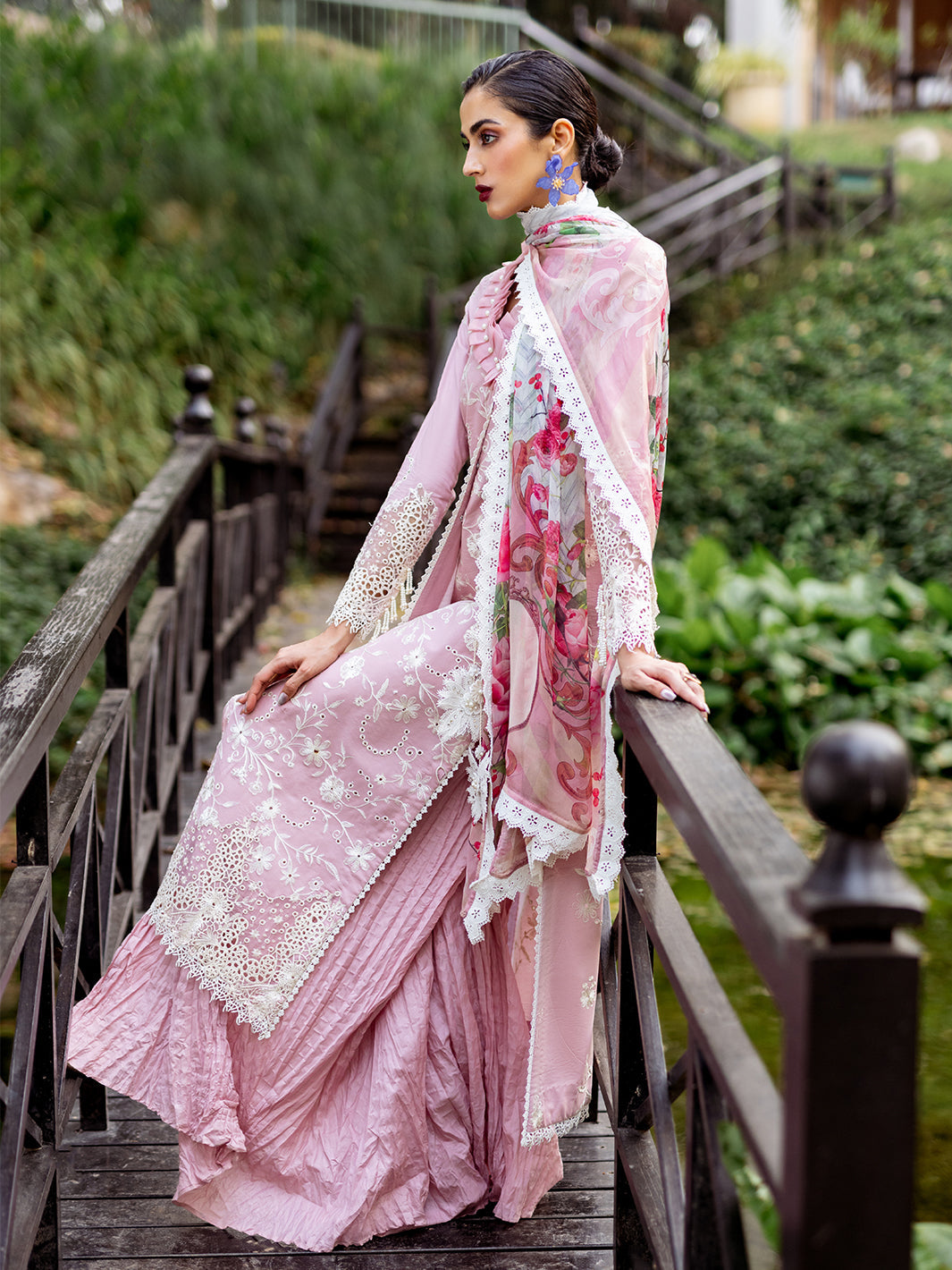 Roheenaz | Dahlia Embroidered Lawn 24 | Lily